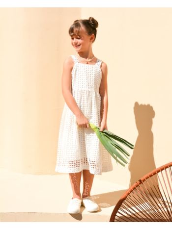 Vestido Clara Laise Branco - É Dia de Feira
