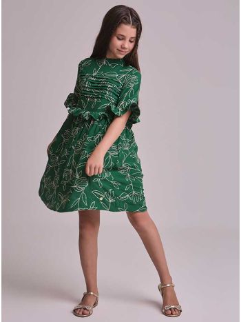 Vestido Mirna Bordado Verde - Pelo Céu de Marrakech