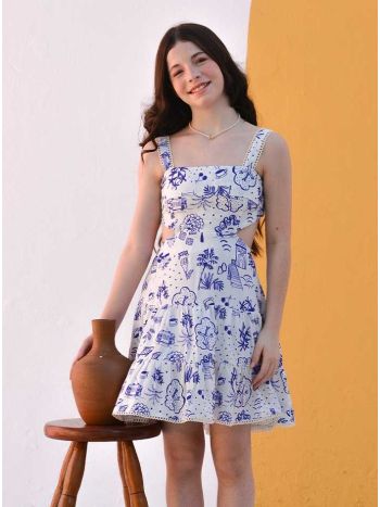 Vestido Paty Estampa Portugal - É Dia de Feira