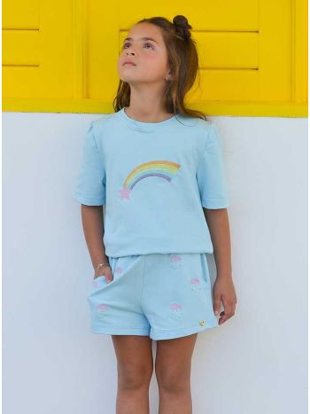 Conjunto Arco - Íris Estrela Cadente Azul - É Dia de Feira