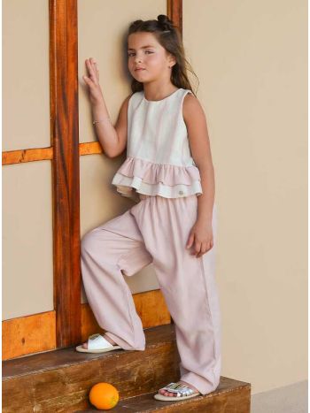 Conjunto Manu Off White/ Rosa - É Dia de Feira