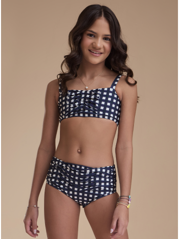 Biquíni Angel Xadrez Marinho - Bossa do Mar