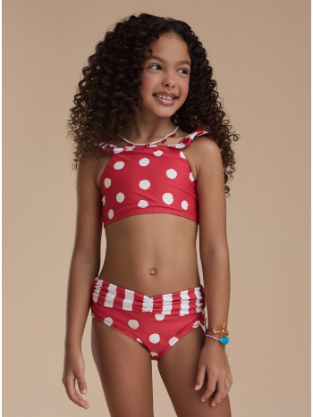 Biquíni Gisele Poá / Listra Vermelho - Bossa do Mar