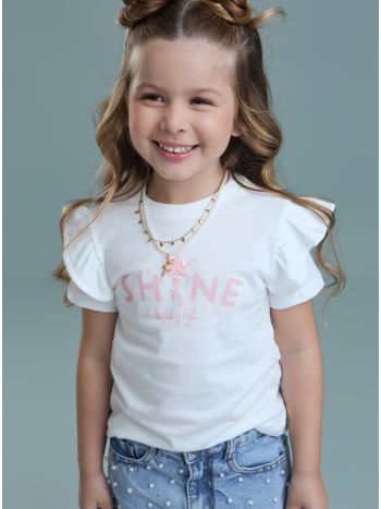 Blusa Teka Shine - Branco/ Rosa 