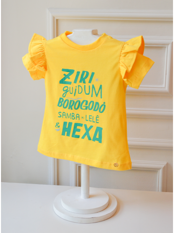 T-Shirt  Ziriguidum Amarelo - Brasil