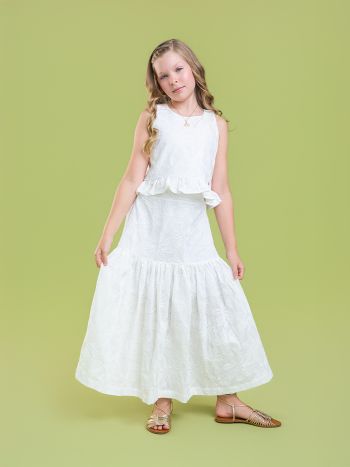 Conjunto Aruba Bordado Branco - É Dia de Feira