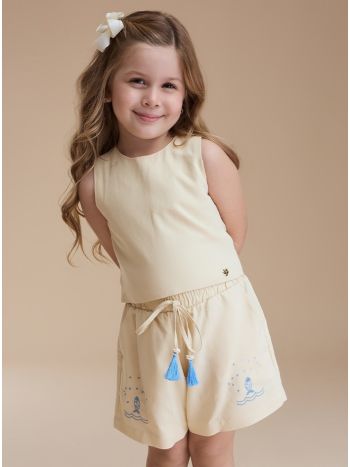 Conjunto Bossa Bordado Peixe Amarelo - Bossa do Mar