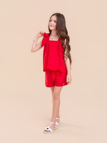Conjunto Eliza Laise Vermelho - É Dia de Feira