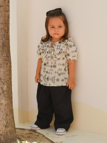 Conjunto Consuelo Preto/ Off White - É Dia de Feira