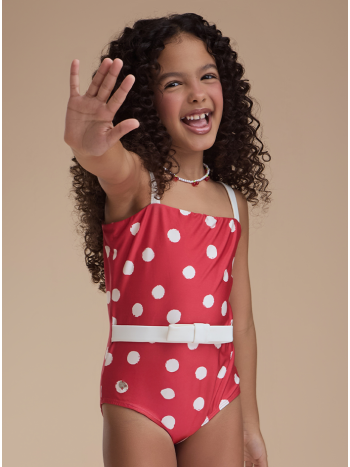 Maiô Laila Poá Vermelho - Bossa do Mar