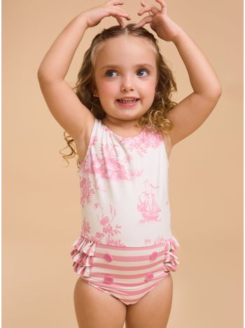 Maiô Mabel Toile de Jouy - Bossa do Mar 