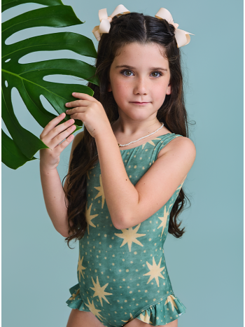 Maiô Nicole - Estampa Estrelas / Verde
