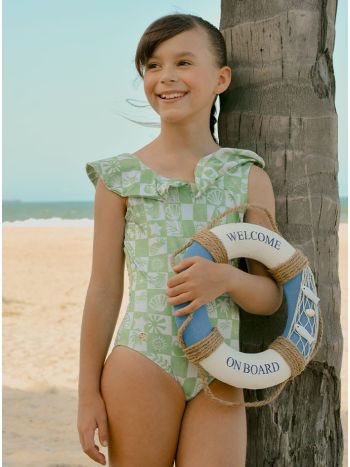 Maiô Luna Xadrez Verde - Bossa do Mar