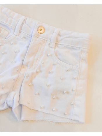 Short Bordado Pérola - Branco