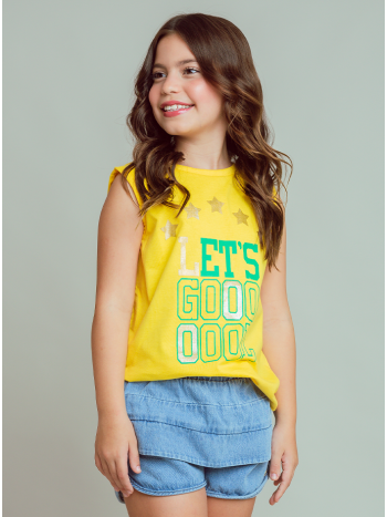 Regata Raissa Lets Goool Amarelo - Brasil