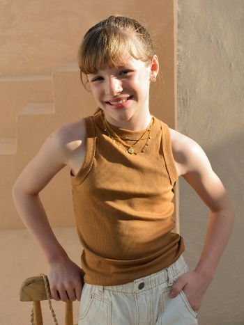 Blusa Regata Lolla - Caramelo