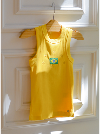 Blusa Regata Lolla Brasil - Amarelo