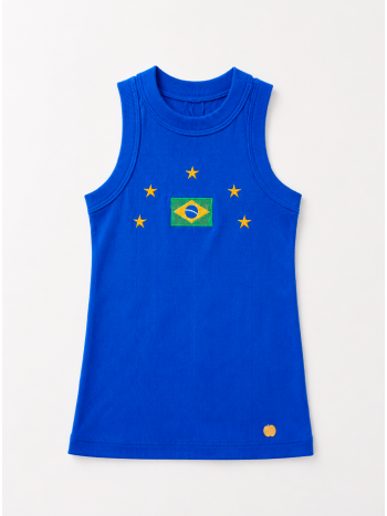 Blusa Regata Lolla Brasil - Azul