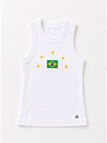 Blusa Regata Lolla Brasil - Branco