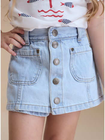 Short Saia Rebeca - Jeans 