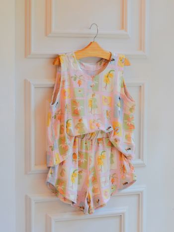 Sleepwear Nara - Estampa Selos Rosa