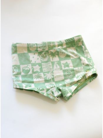 Sunga Box Xadrez Verde - Bossa do Mar