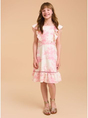 Vestido Ana Maria Estampa Toile de Jouy - Bossa do Mar