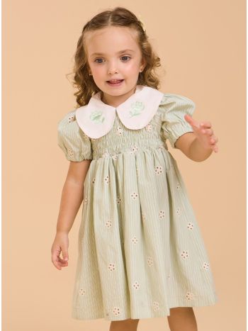Vestido Alicinha Bordado Verde - Bossa do Mar