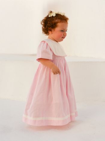 Vestido Inês Rosa/ Branco - É Dia de Feira