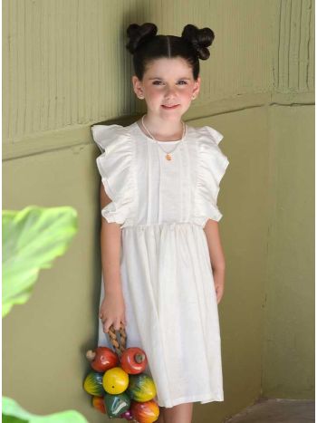 Vestido Luiza Off White - É Dia de Feira