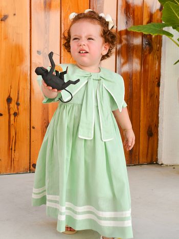 Vestido Zaya Verde/Off White - É Dia de Feira